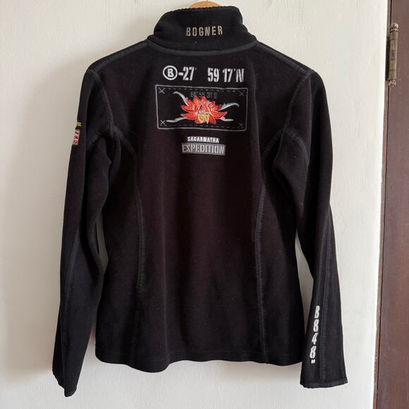 Bogner Jackets & Blazers - 90s Vintage BOGNER Everest Expedition Embroidered Fleece Mid Layer Medium Large